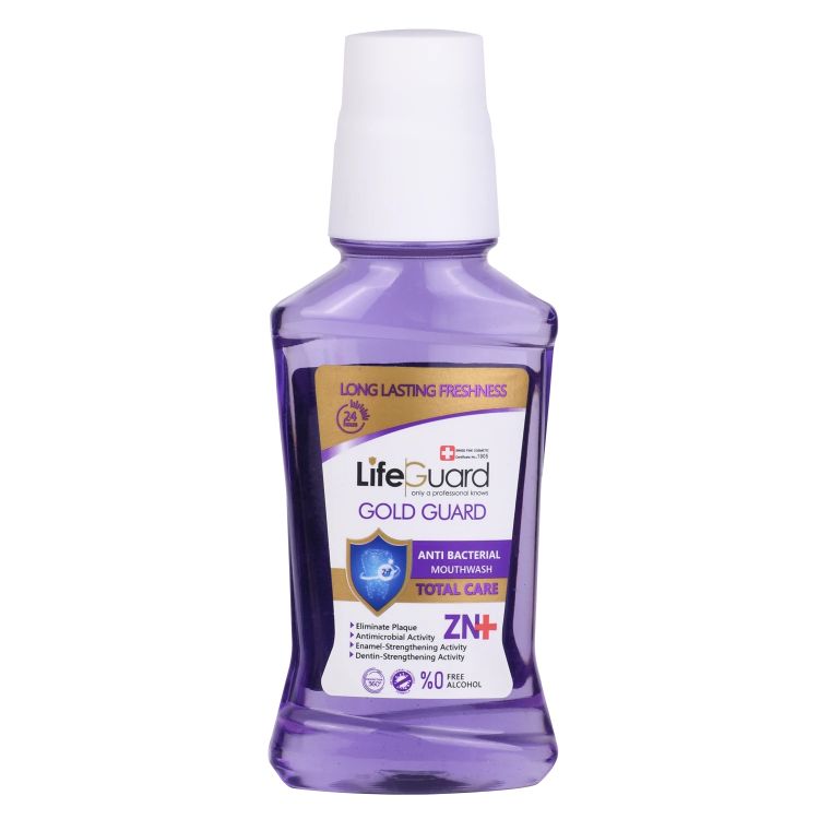 دهانشویه بزرگسال توتال (Gold Guard) برند لایف گارد با حجم 270 میلی لیتر