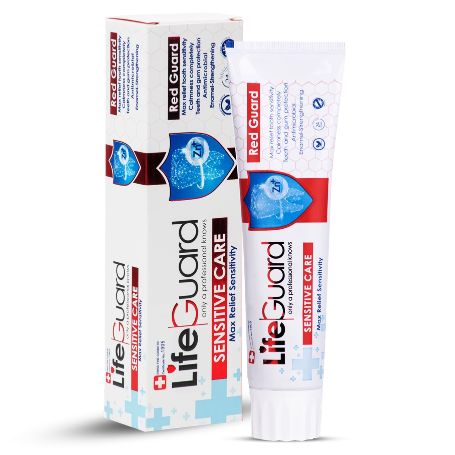 خمیر دندان حساس (Red Guard) برند لایف گارد با حجم 120 گرم